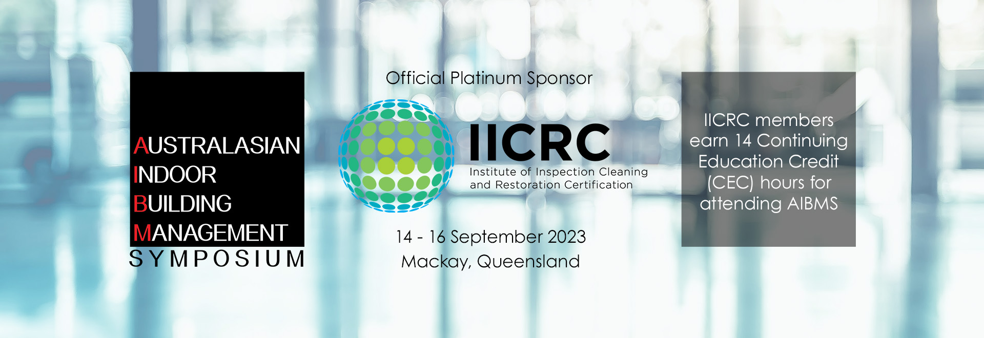 IICRC Official Platinum Sponsor of the AIBMS